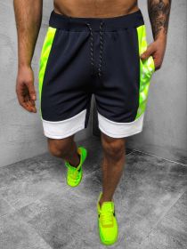 Men's Shorts Sports Fitness Running Shorts Five-point Pants (Option: Black-XL)
