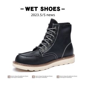 Vintage Martin Boots Fleece-lined Worker Boot Male (Option: 20817 Black-40)