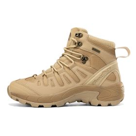 Outdoor Combat Boots Plus Size Men's Outdoor Training Shoes (Option: Sand-40)