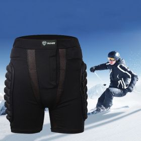 SULAITE Roller Skating Roller Skating Skiing Hip Protection Pants (Option: Black-L)