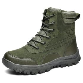 Men's Flying Outdoor Non-slip Combat Boots (Option: 701 Army Green-39)