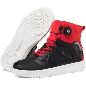 Motorcycle Boots Racing Booties Riding (Option: Black And Red-36)