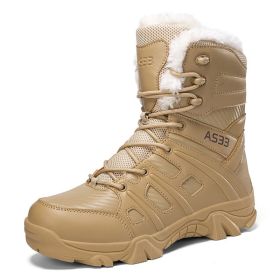 Non-slip Snow Boots Men's Platform (Option: MX 07 Sand-40)