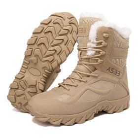 Non-slip Snow Boots Men's Platform (Option: MX 08 Sand-46)