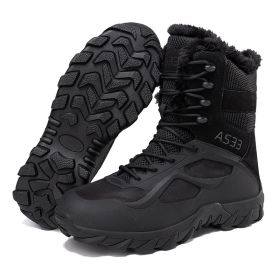 Non-slip Snow Boots Men's Platform (Option: MX 08 Black-47)