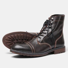 American Retro First Layer Calfskin Workwear Martin Boots (Option: Top Layer Calfskin DX8110-41)