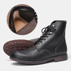 Men's Martin Top Layer Cowhide Boots (Option: DX8109-12)
