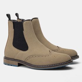 Men's Fashion Casual Mid-top Carved Ankle Boots (Option: AL669-41)